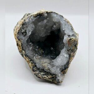 Natural Quartz Geode Half – Sparkling Trancas Crystal Cluster from Mexico